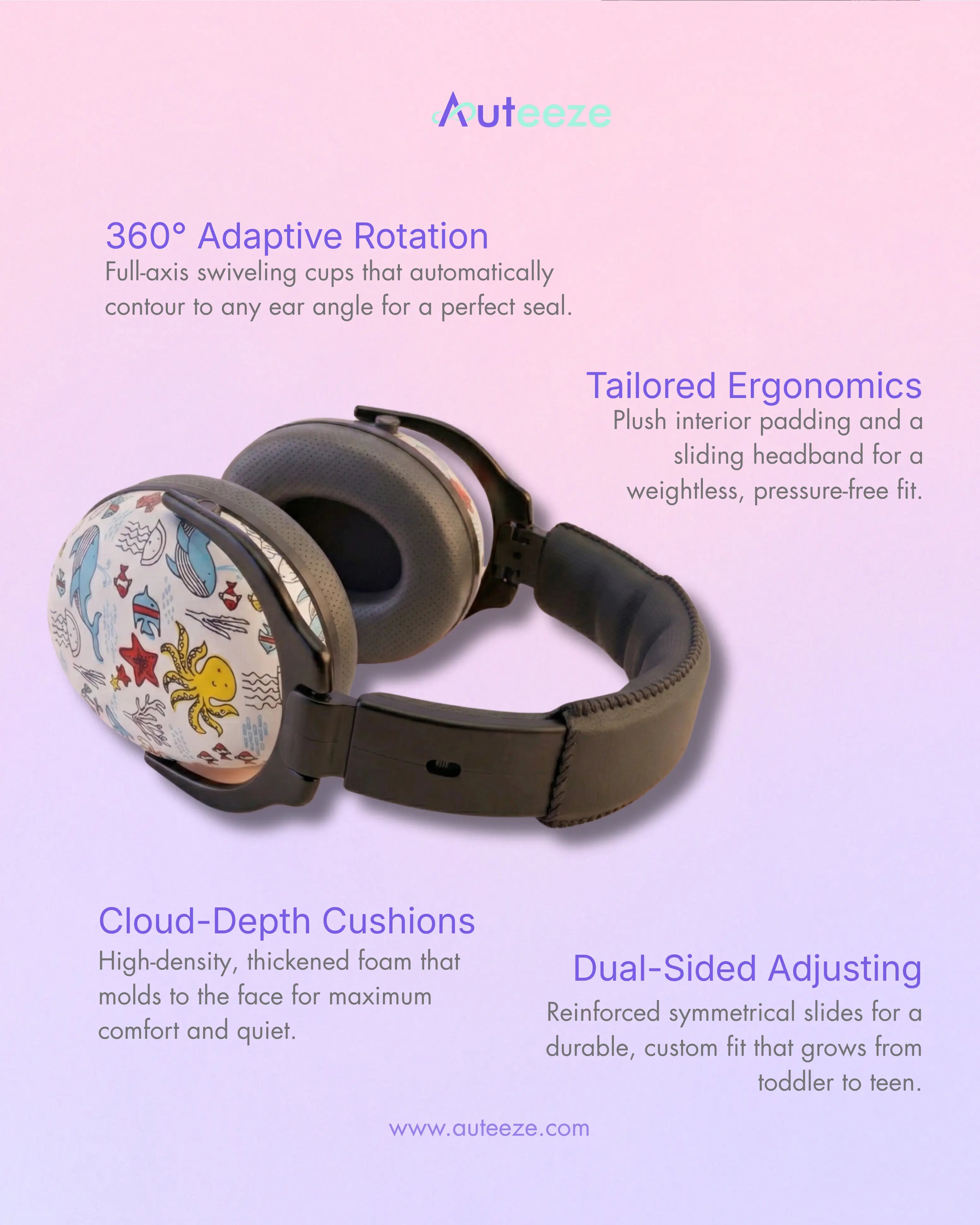 Ultra-Soft Kids Noise Cancelling Headphones