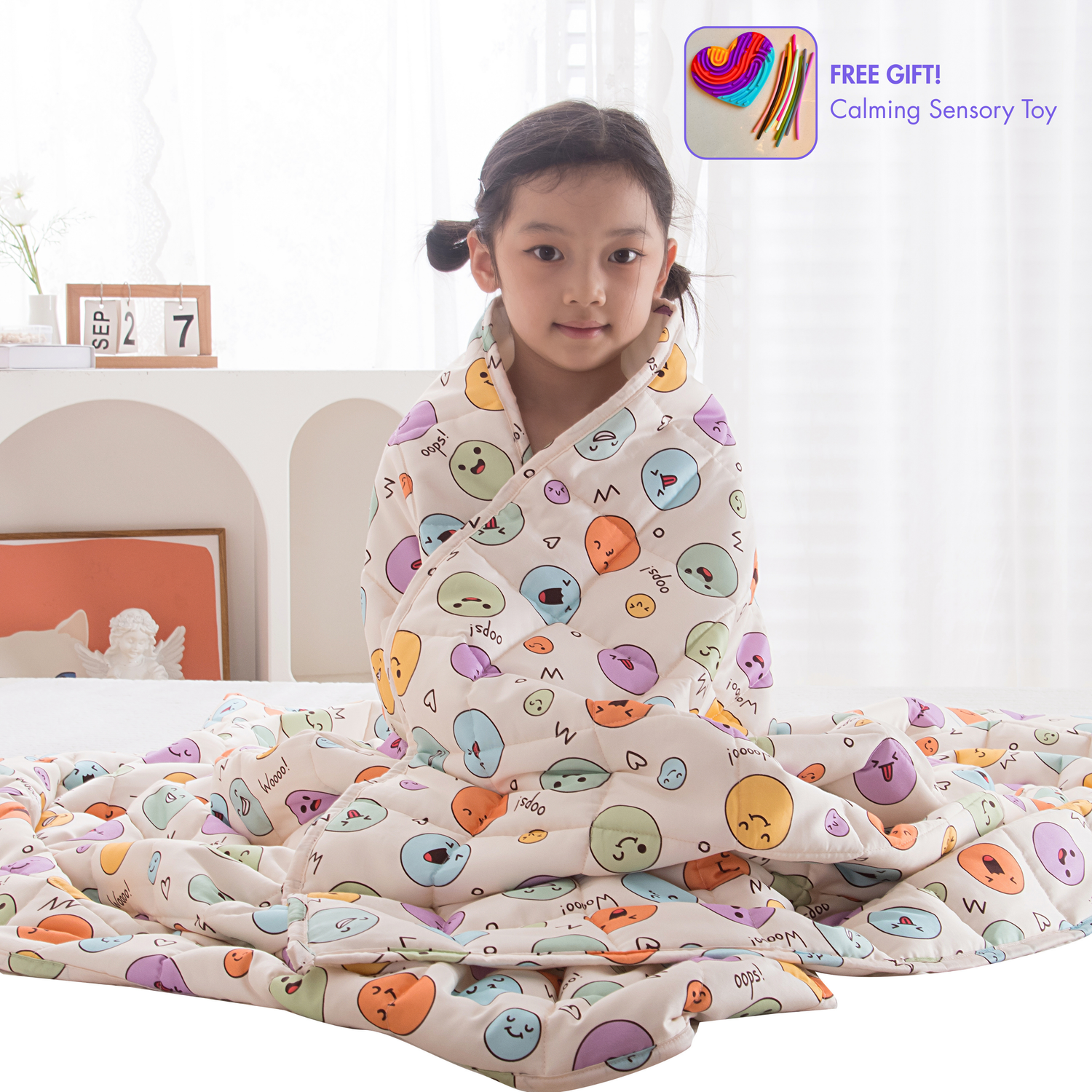 Kids Weighted Blanket (Emoji)