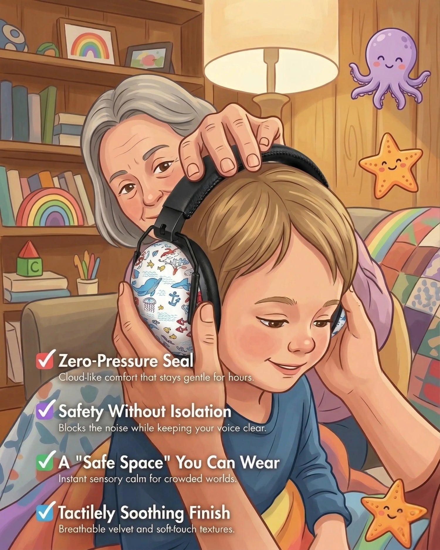 Ultra-Soft Kids Noise Cancelling Headphones