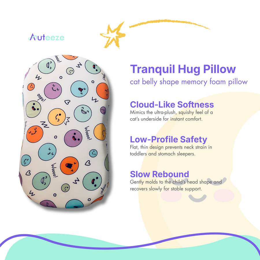 Calming Cloud Pillow for Kids – Open-Airway Support for Restful Sleep