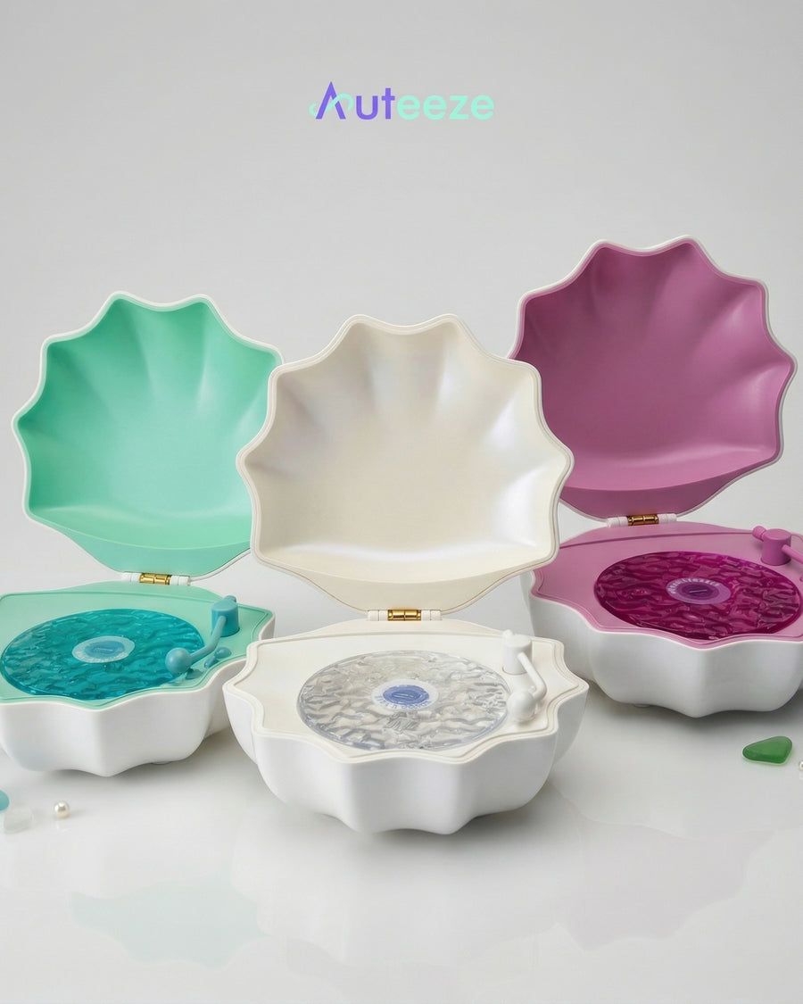 Sea Harmony Shell Lamp – LED Night Light & White Noise for Kids' Sleep